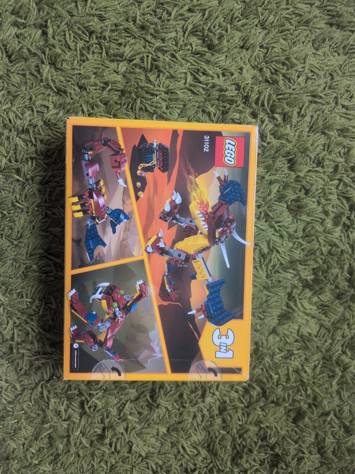 Lego drakenset 3 in 1, Ophalen, Lego, Zo goed als nieuw, Compleet