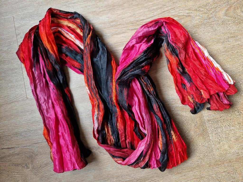 Kleurrijke shawl van Romano (met kreukeleffect) NIEUW, Ophalen of Verzenden, Nieuw, Sjaal