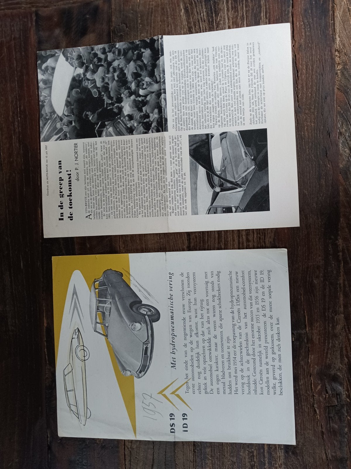 Informatiefolders Citroën DS19 ID19 1957, Ophalen of Verzenden, Gelezen, Citroën