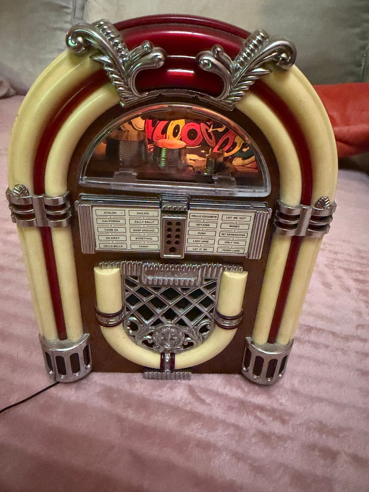 Mini Jukebox met Radio en Verlichting, Verzamelen, Ophalen of Verzenden, Gebruikt, 1970 tot heden, Overige merken