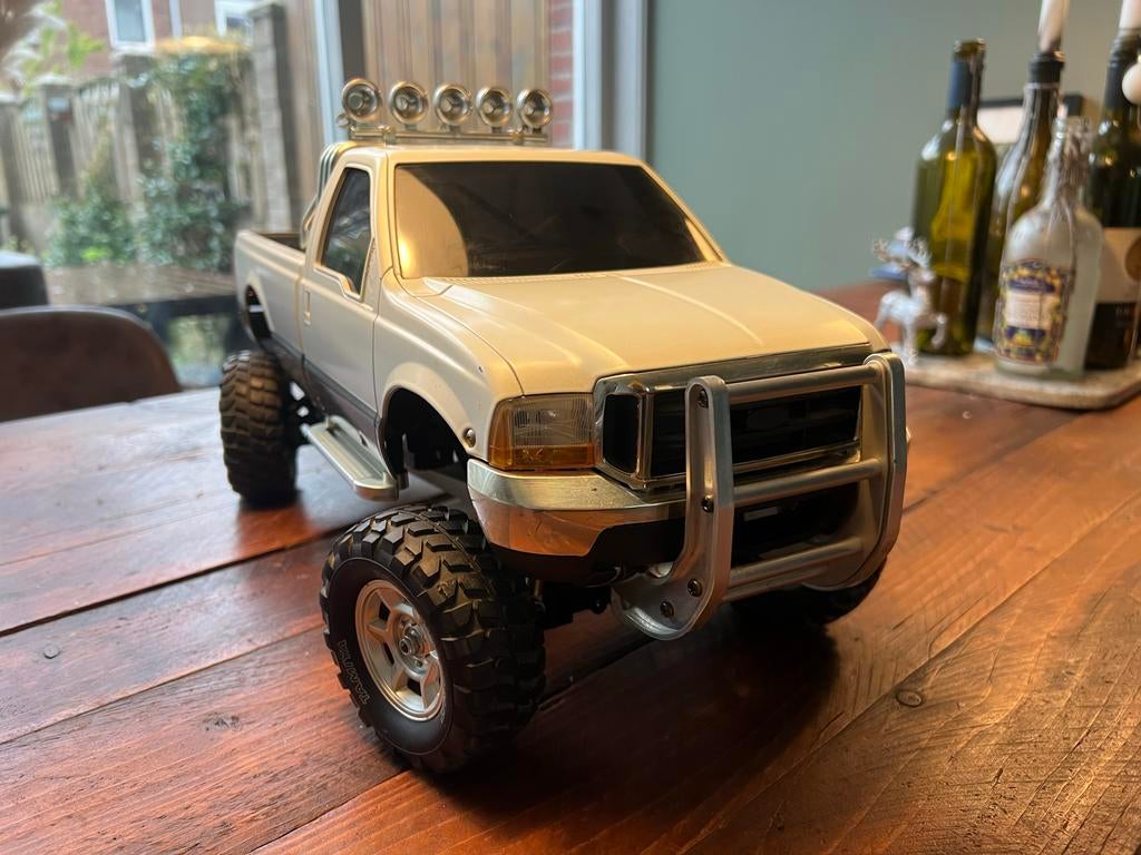Tamiya Ford F350 F-350 High-lift 4WD 3 speed 100% origineel, Elektro, Auto offroad, Ophalen of Verzenden, Zo goed als nieuw