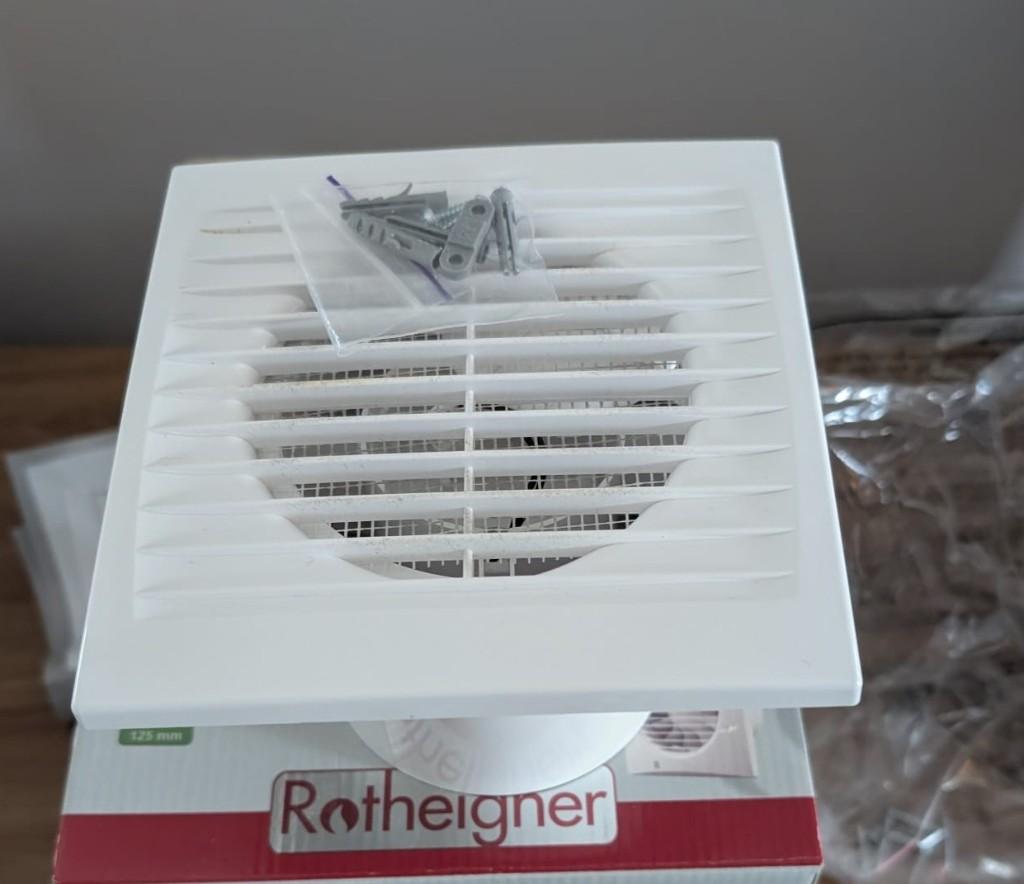 ROTHEIGNER Toilet- badkamerventilator Air Quiet 100 mm, Ophalen, Nieuw, Afzuiger