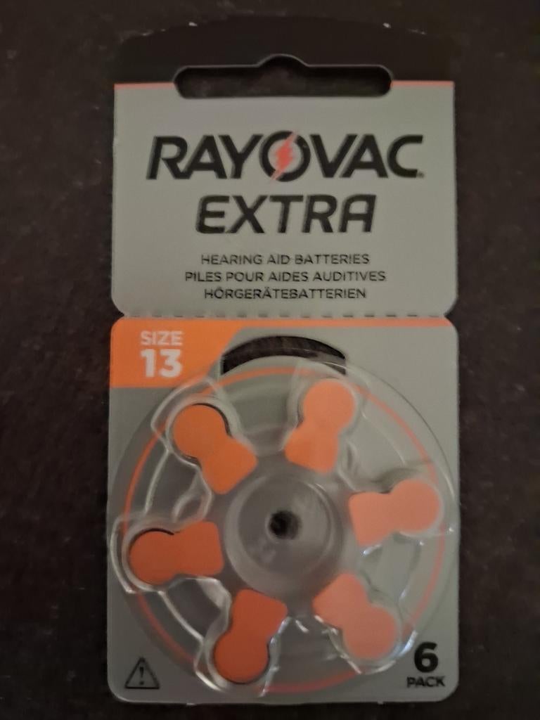 Rayovac Extra Gehoortoestel Batterije1 p Maat 13 (6 stuks), Ophalen of Verzenden, Nieuw
