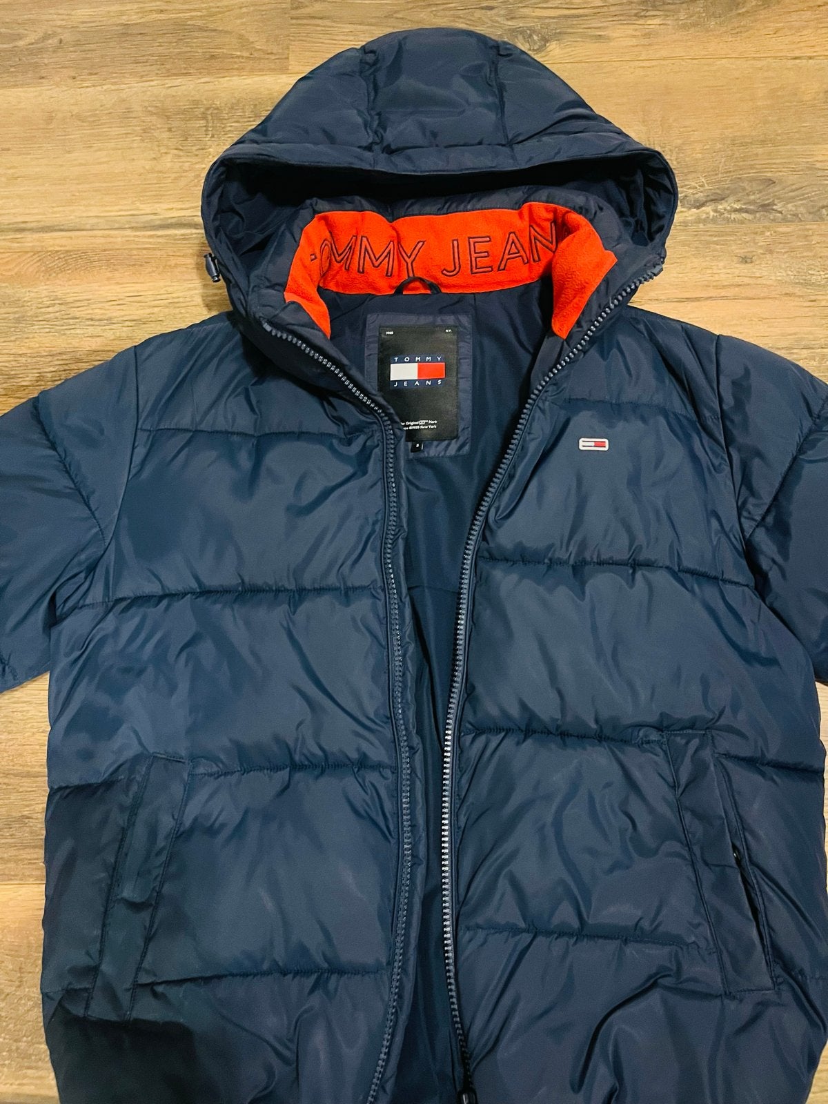 Tommy Essential Puffer Jacket Donkerblauw Maat S, Ophalen of Verzenden, Zo goed als nieuw, Maat 46 (S) of kleiner, Blauw