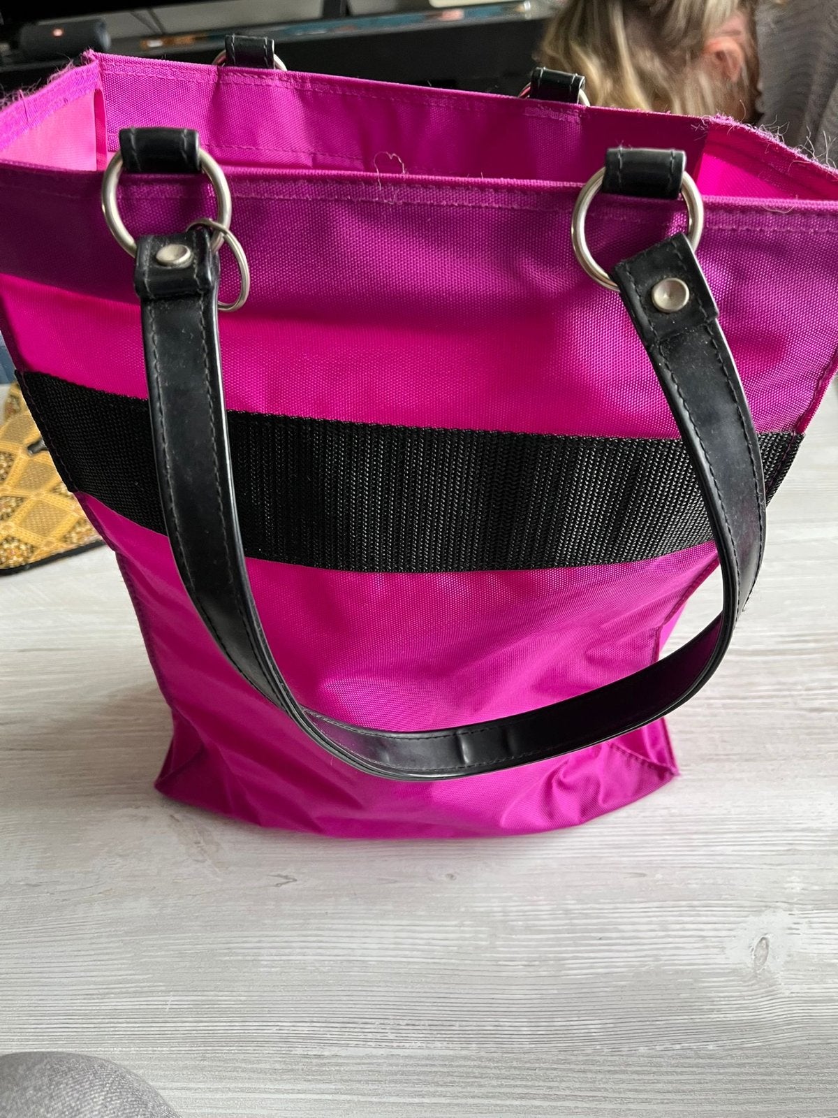 Fuchsia roze shopper / handtas, Ophalen of Verzenden, Gebruikt, Roze, Shopper