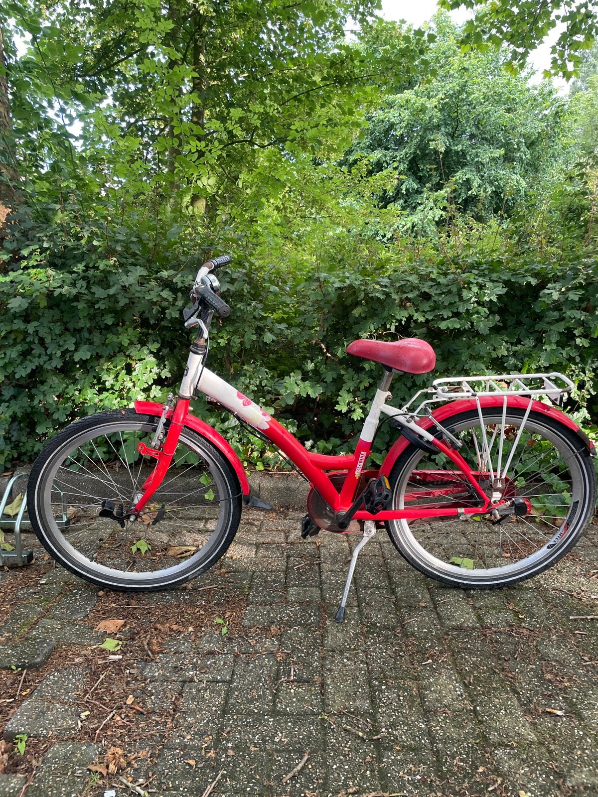 Meisjesfiets (girls bike) 16 inch, Fietsen en Brommers, Ophalen, Gebruikt, Velgrem, 16 inch