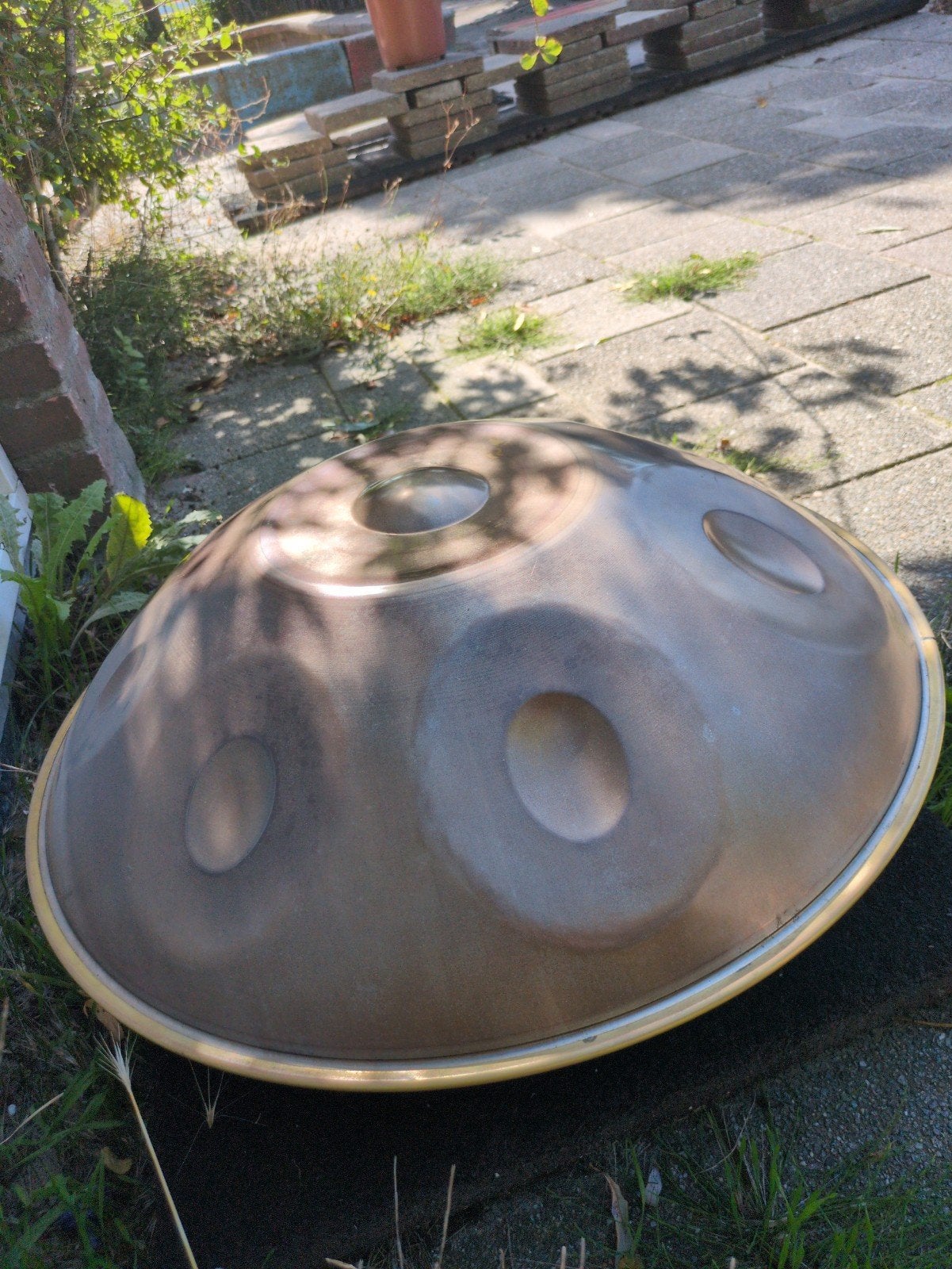 Handpan 9 tones A# 432 hz stainless steel made in Italy, Ophalen, Zo goed als nieuw, Melodische percussie