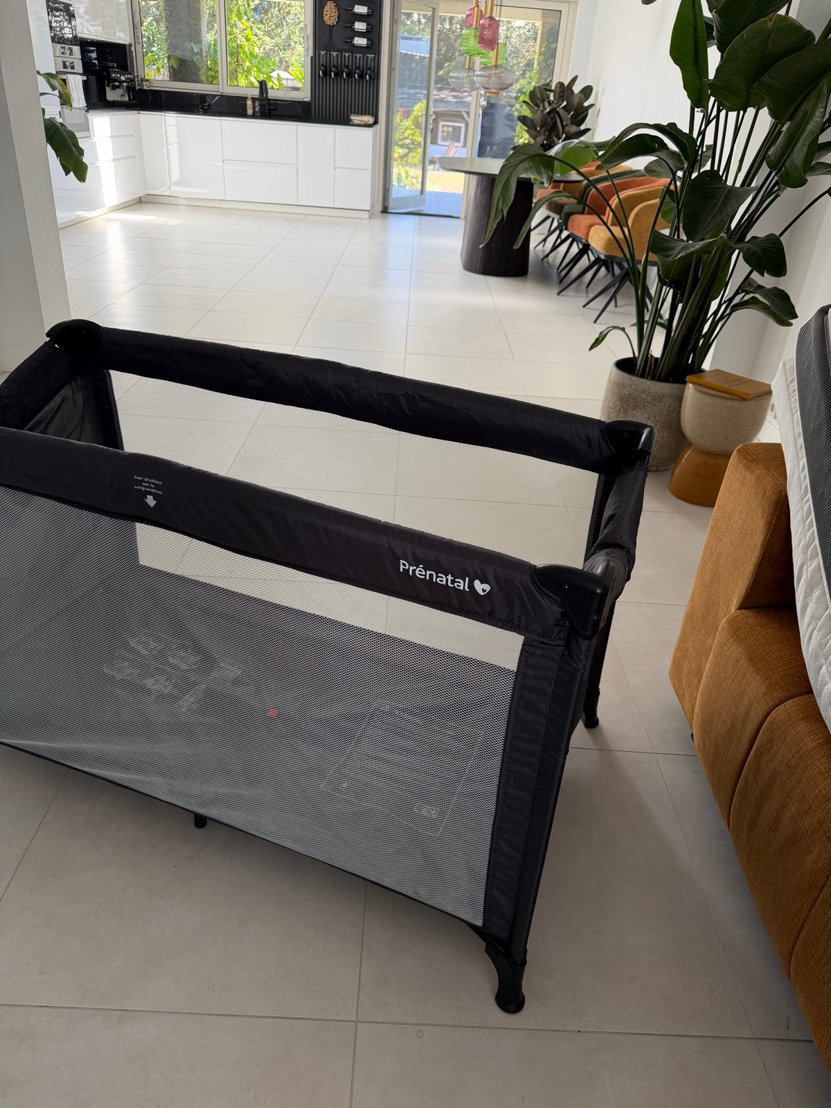 Prenatal campingbedje als nieuw met matras, Ophalen, Zo goed als nieuw, Minder dan 140 cm, Matras
