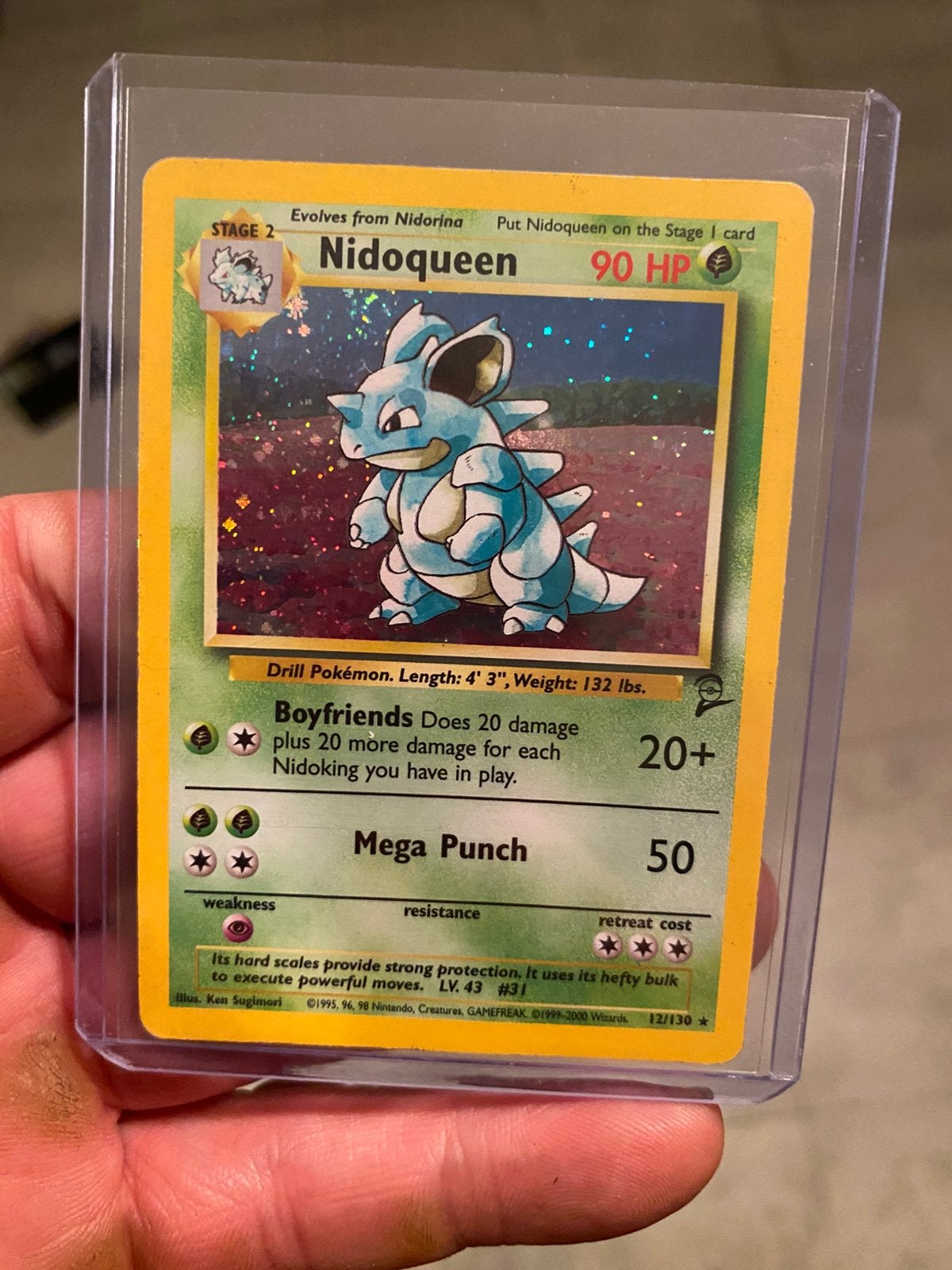 Holo vintage Nidoqueen kaart pokemon, Verzenden, Zo goed als nieuw