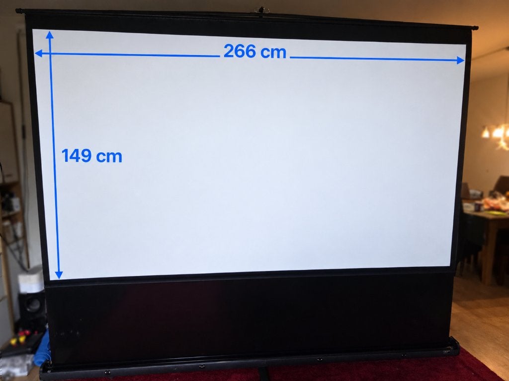 Elite Screens ezCinema F120NWH 120 inch draagbaar scherm., Ophalen, Handmatig, Zo goed als nieuw