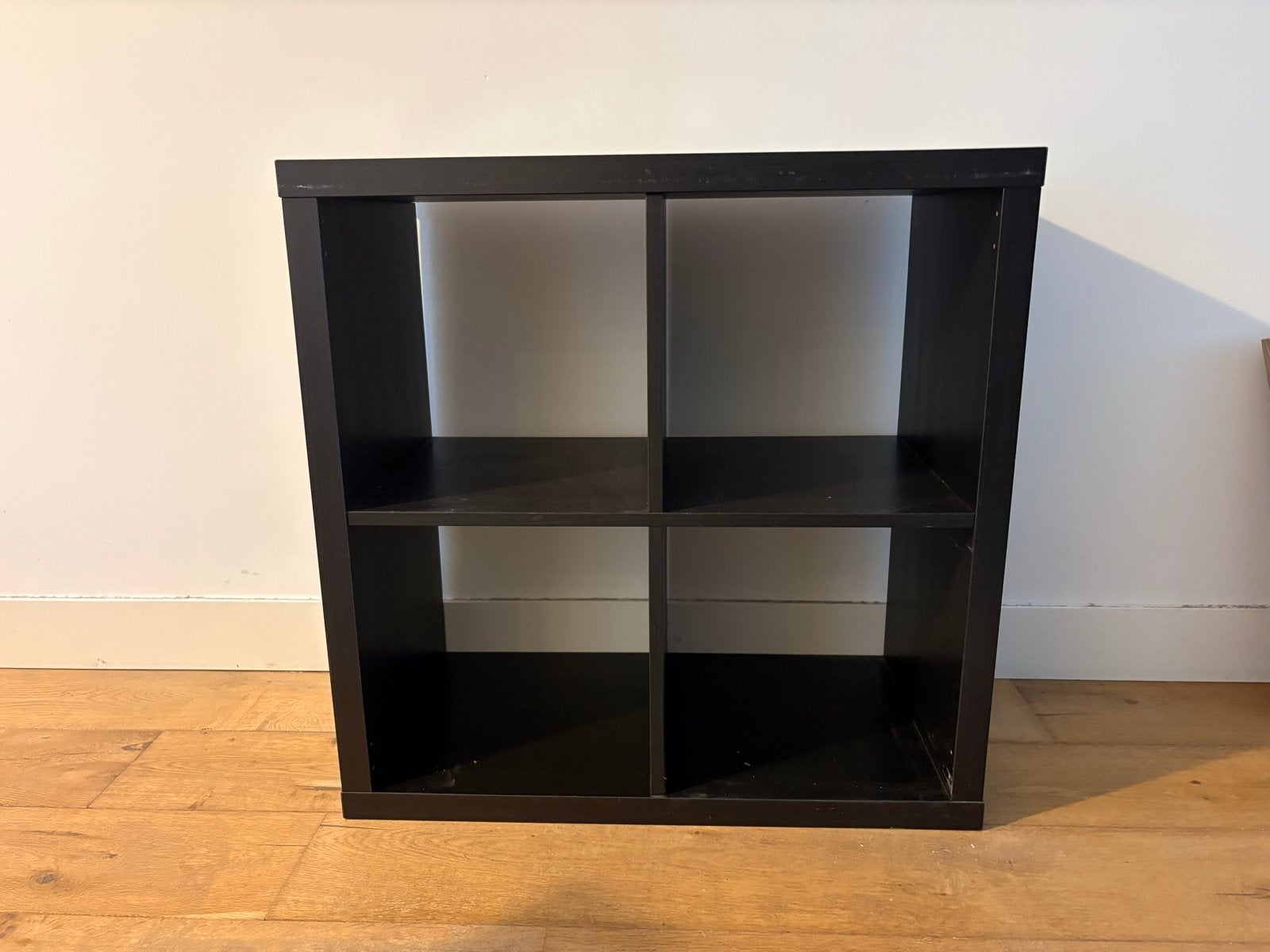 Zwart IKEA kalax, Huis en Inrichting, Kasten | Boekenkasten, Ophalen, Met plank(en), Gebruikt, 50 tot 100 cm