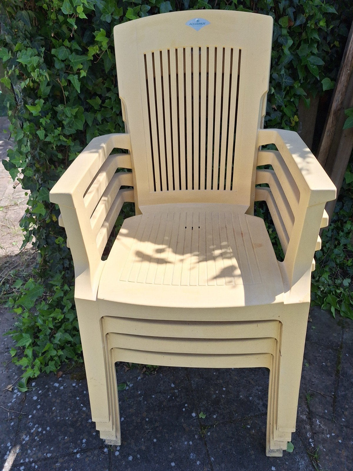 Gele zgan
Stabelbare4XTuinstoelen

Merk AQUARIUS, Tuin en Terras, Ophalen, Zo goed als nieuw, Kunststof, Stapelbaar