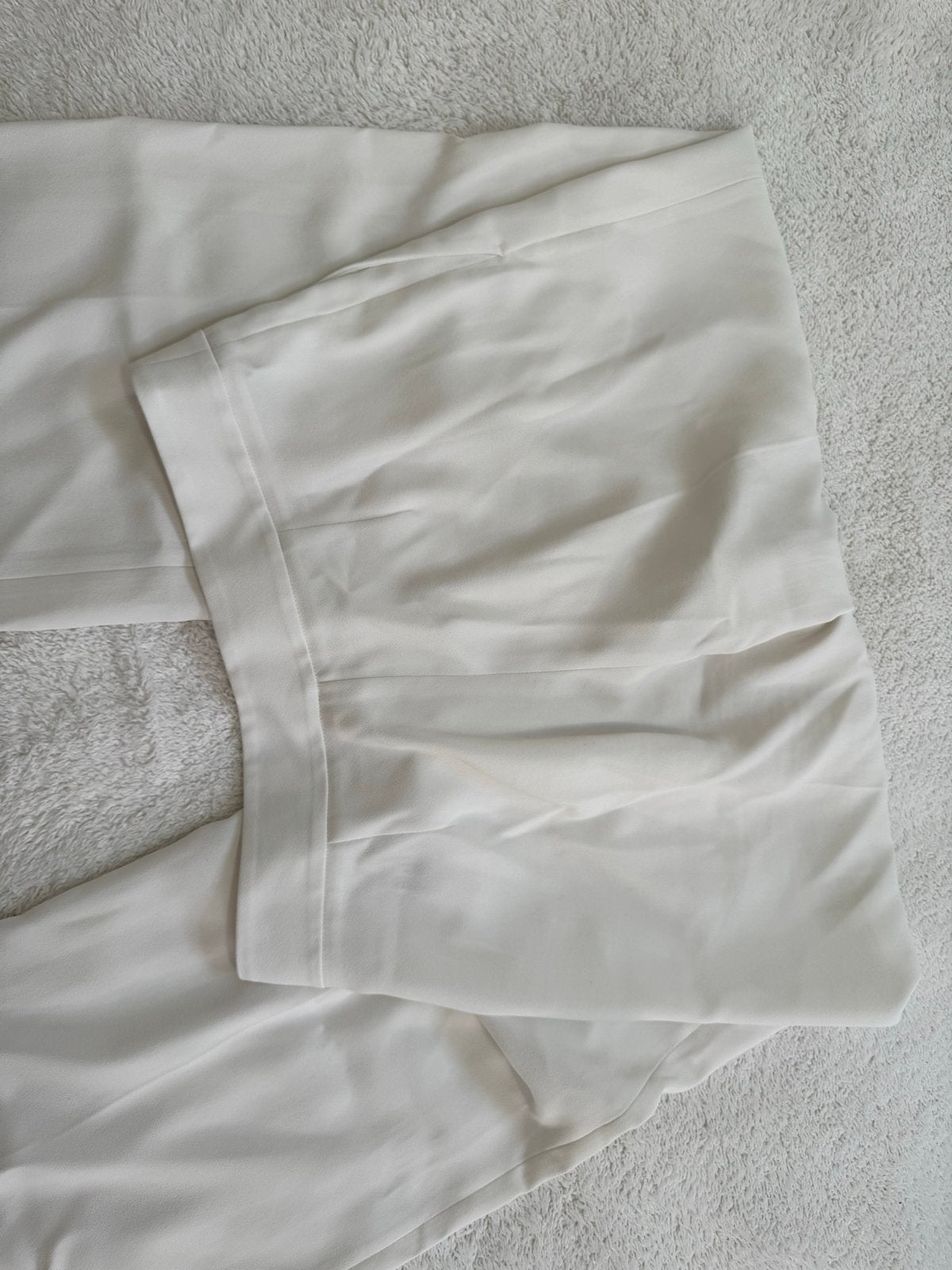 Witte wijde broek met plooien, Kleding | Dames, Wit, Ophalen of Verzenden, Zo goed als nieuw, Maat 36 (S)