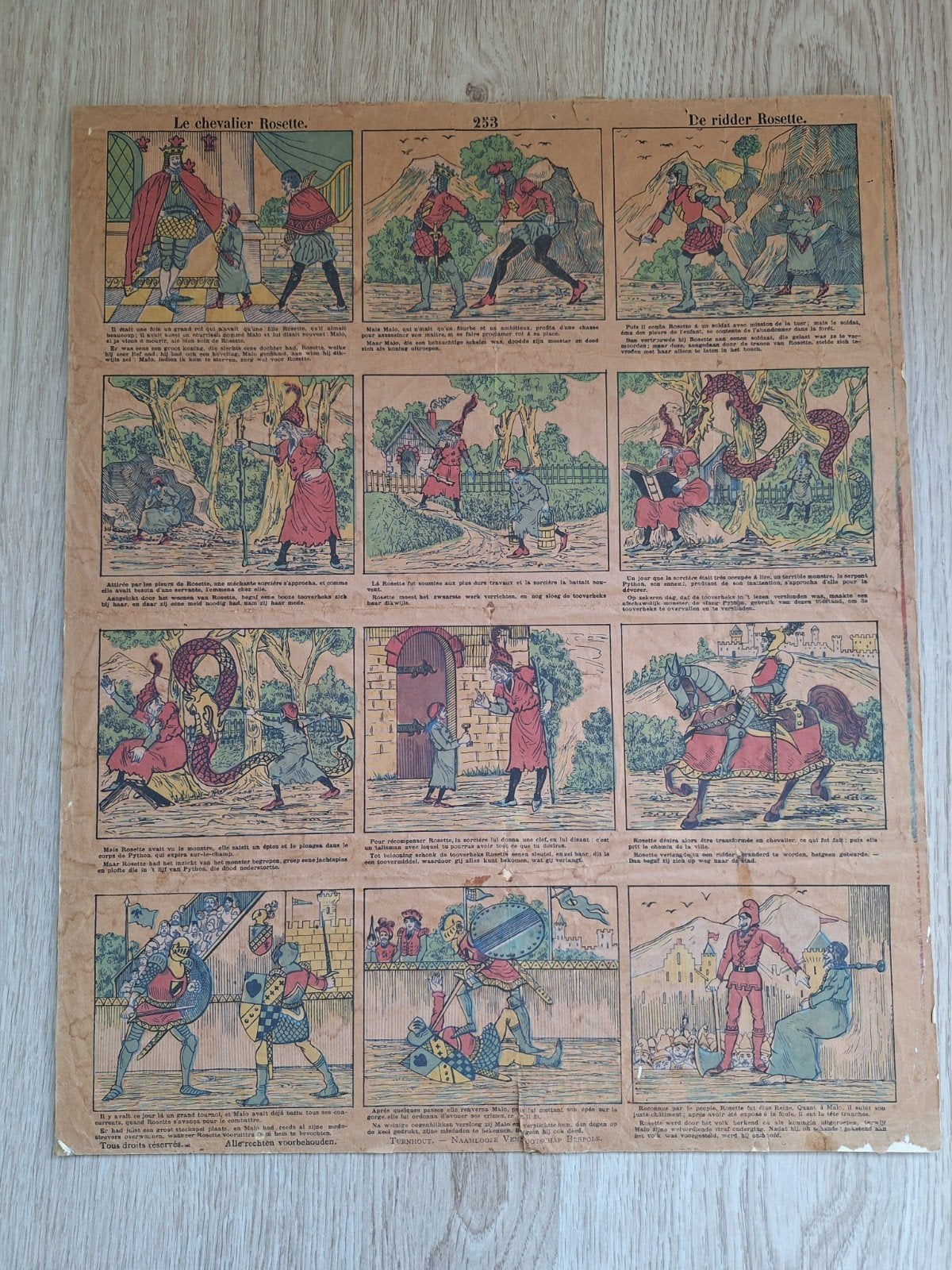 Vintage stripverhaal 'De ridder Rosette' - Centsprent, Ophalen