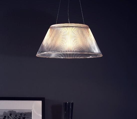 Flos Romeo Moon S2 Philippe Starck - glazen design hanglamp, Ophalen, Gebruikt, Glas, Minder dan 50 cm