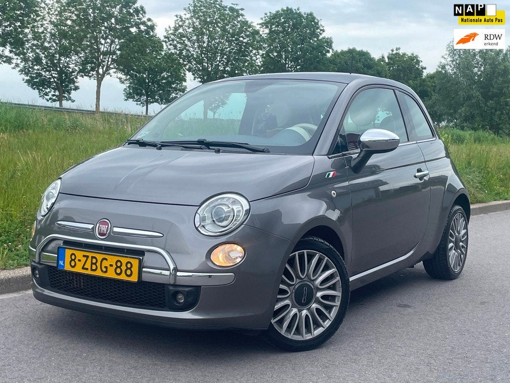 Fiat 500 0.9 TwinAir Turbo Cult Airco Navi Panorama Leder, Voorwielaandrijving, Gebruikt, 905 kg, Handgeschakeld
