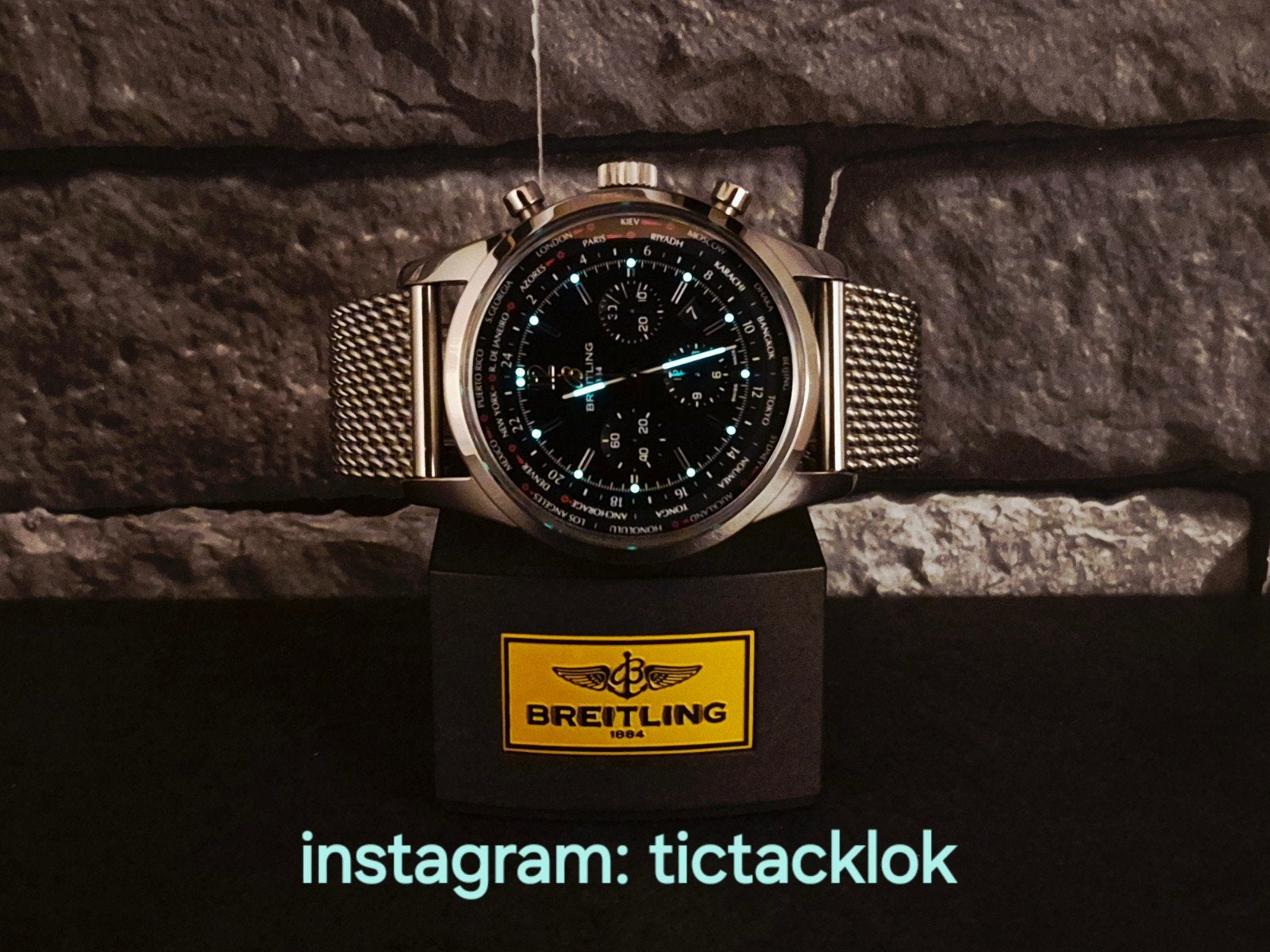 Breitling Transocean Chronograph Unitime Pilot 46mm Automaat, Sieraden, Tassen en Uiterlijk, Horloges | Heren, Staal, Zwitserland