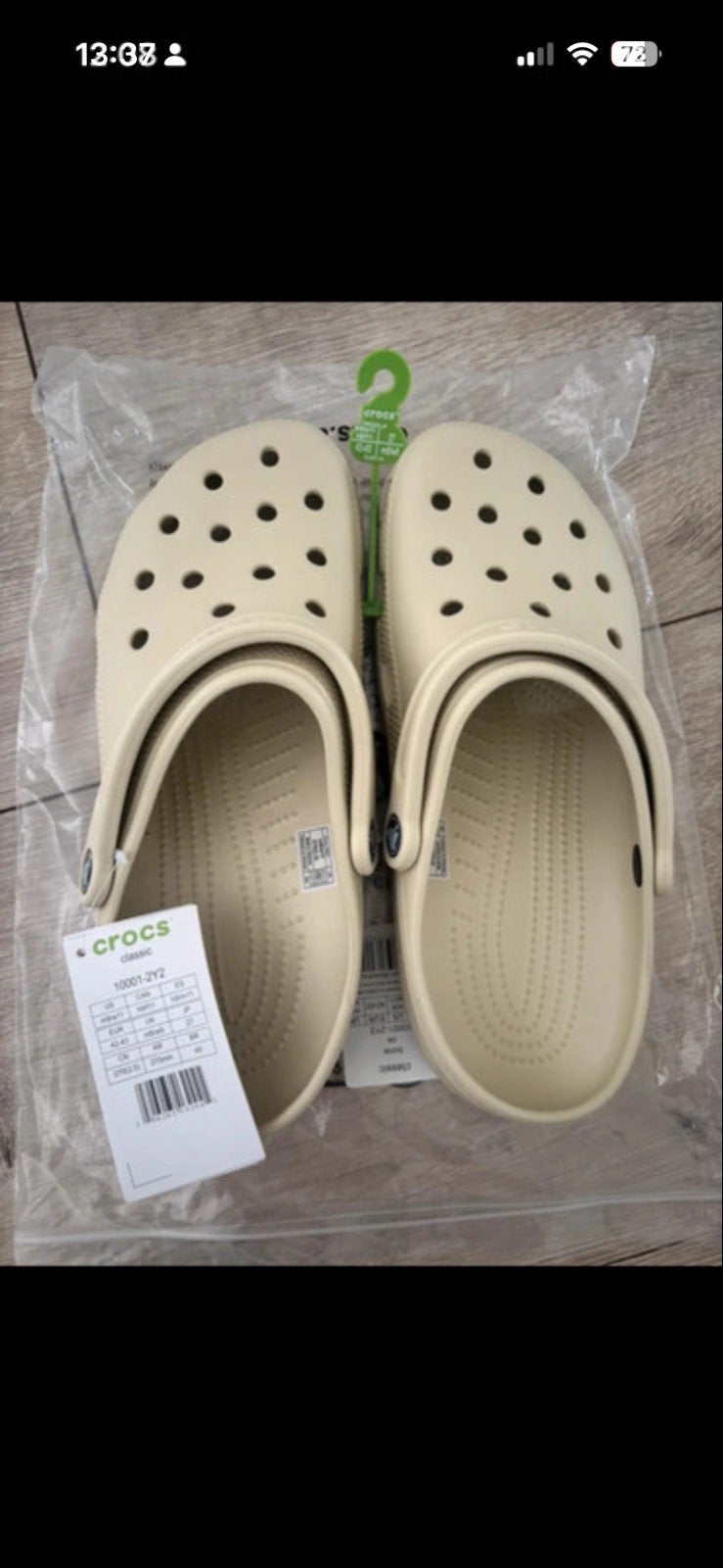 Nieuwe Crocs Classic Clogs Crème - Maat 42-43, Kleding | Dames, Ophalen of Verzenden, Nieuw, Beige, Slippers