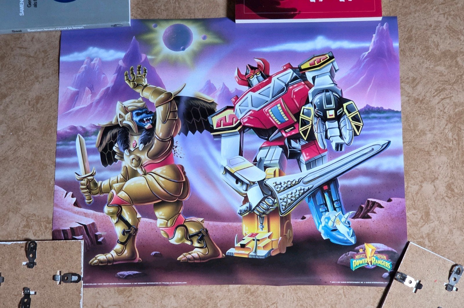 Vintage Mighty Morphin Power Rangers Poster, Ophalen of Verzenden, Zo goed als nieuw, A1 t/m A3, Film en Tv