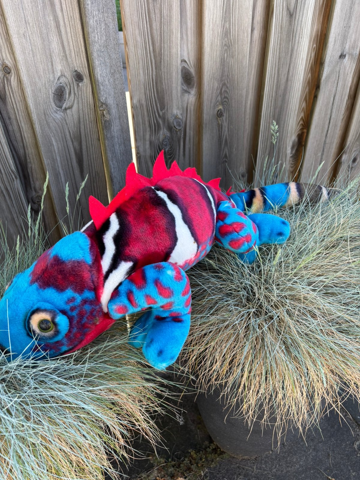 Kameleon grote knuffel plus minus 1 meter, Verzenden, Zo goed als nieuw, Overige typen