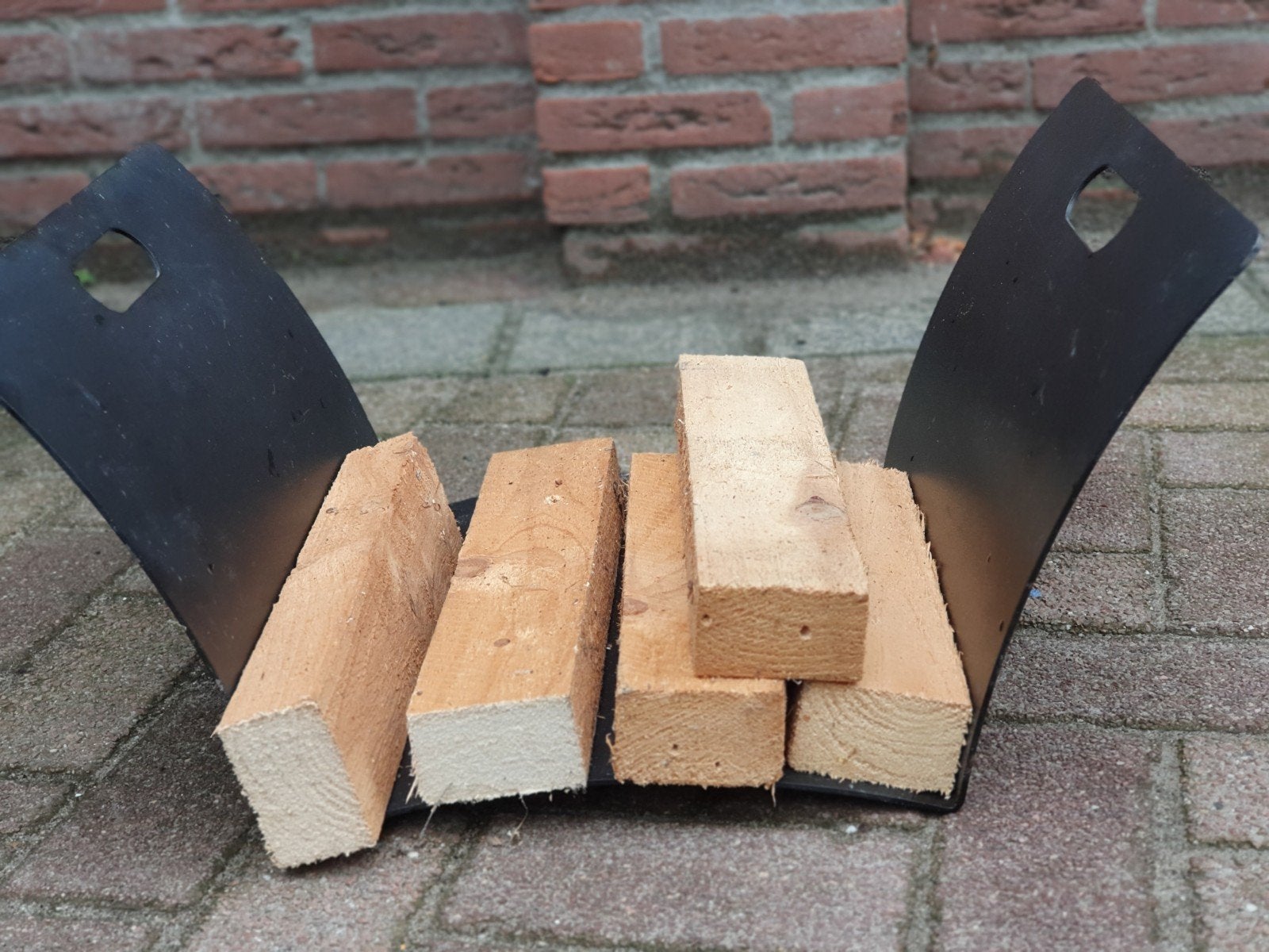 IJzeren Houtbak / Houtopslag voor Haardhout, Ophalen, Zo goed als nieuw, Overige vormen, Metaal