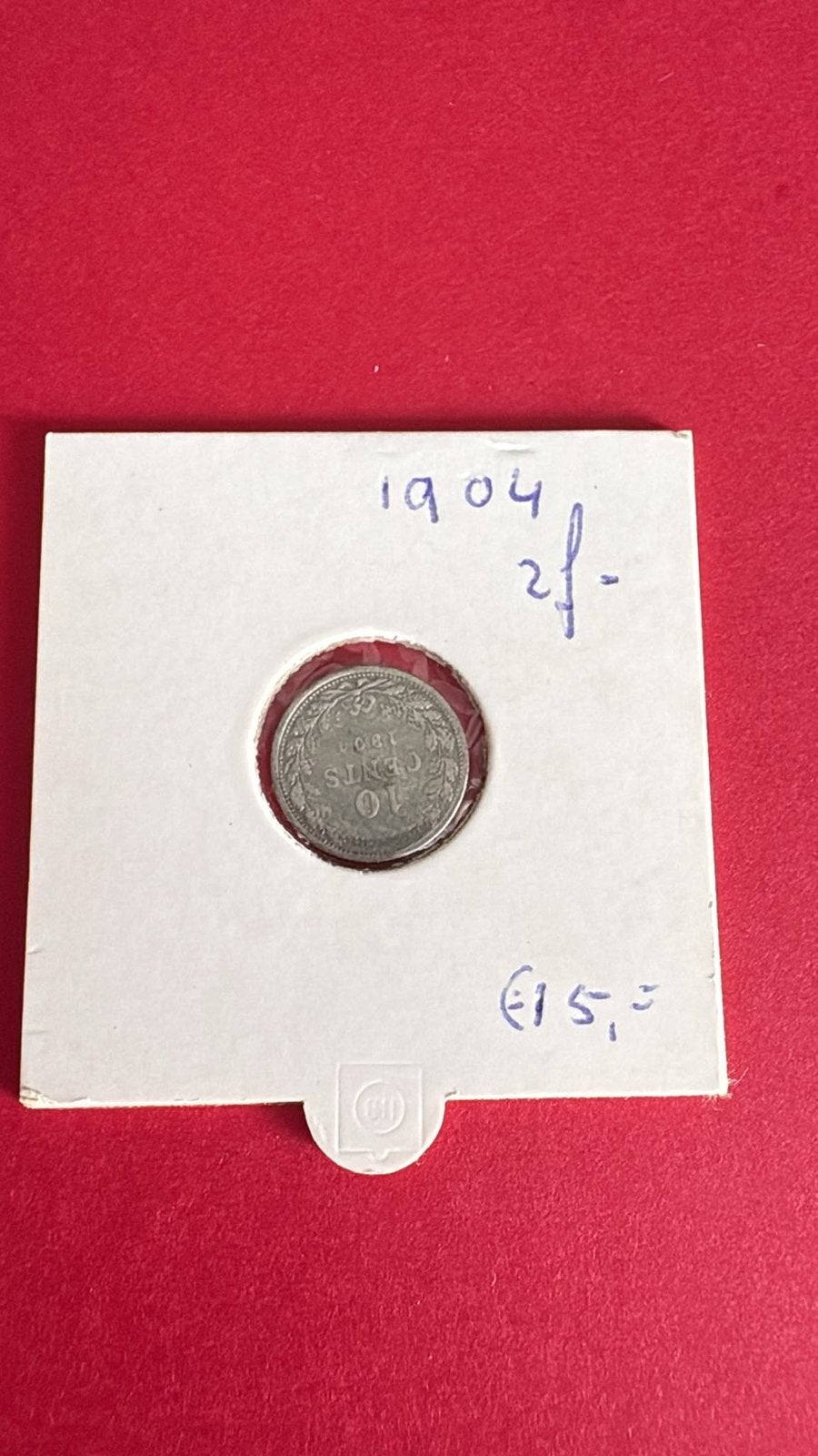 Zilveren Dubbeltje 1904 – 10 Cent Wilhelmina, Zilver, Ophalen of Verzenden, 10 cent, Koningin Wilhelmina