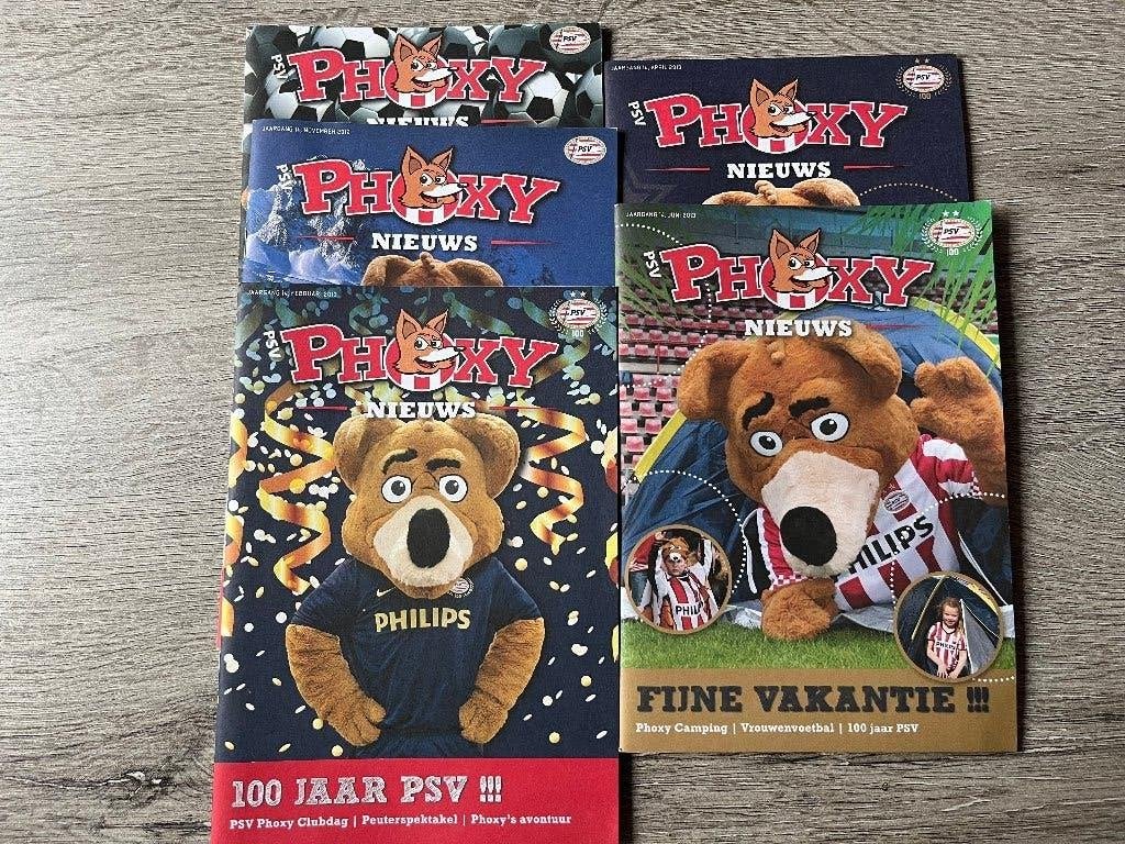 Jaargang 14 PSV Phoxy 5 stuks, Ophalen of Verzenden, Zo goed als nieuw, PSV, Boek of Tijdschrift