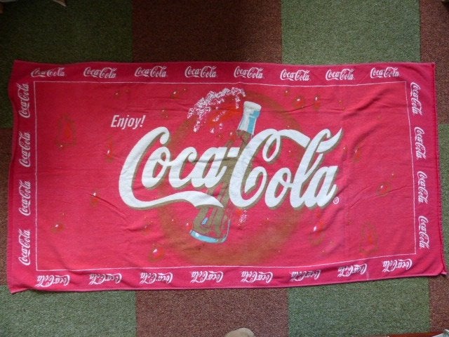 coca cola glazen badlaken fles placemat linnen tas, Verzamelen, Ophalen of Verzenden, Gebruiksvoorwerp