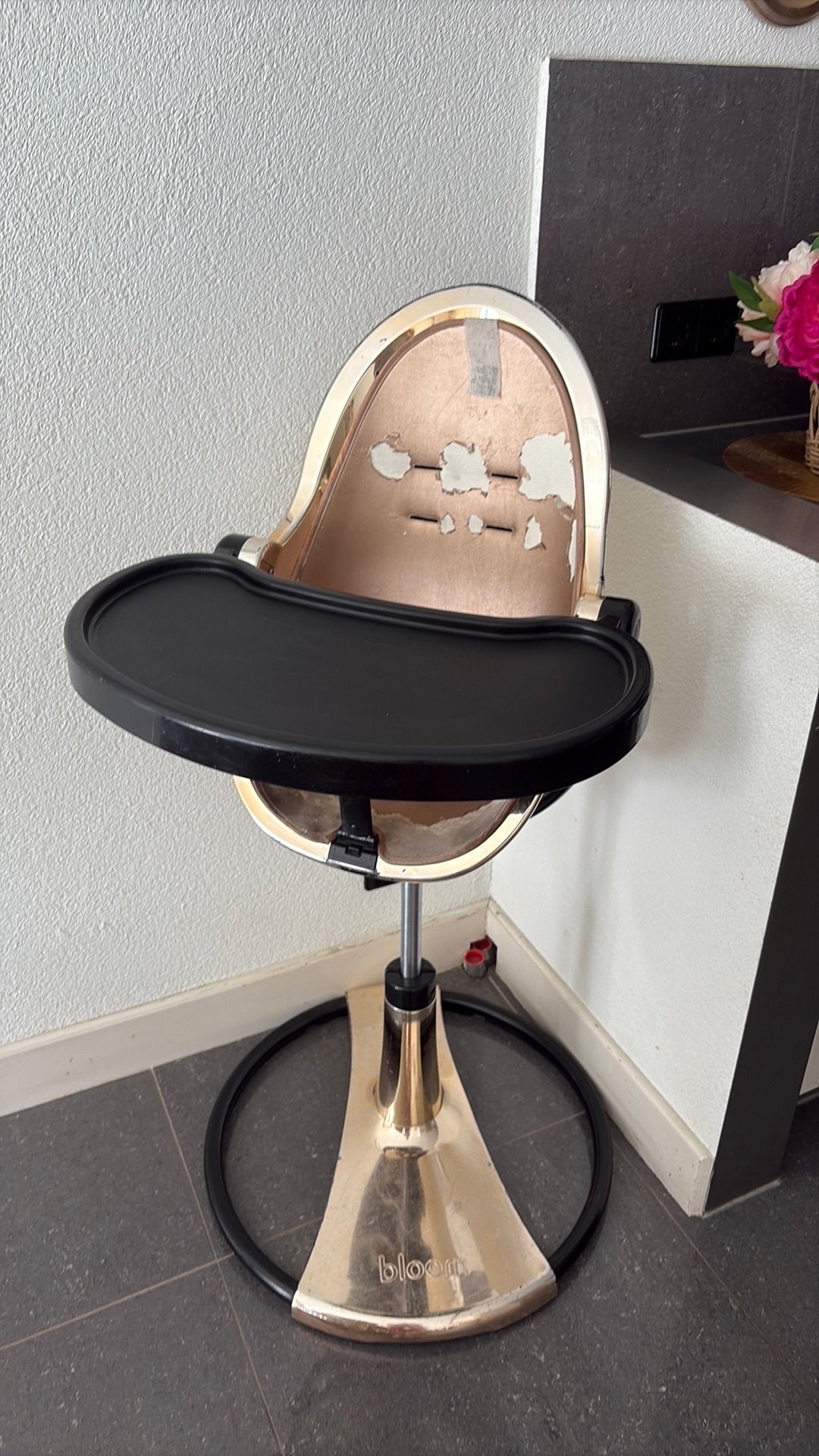 Bloom gouden kinderstoel, Kinderen en Baby's, Kinderstoelen, Ophalen of Verzenden, Gebruikt, Meegroeistoel