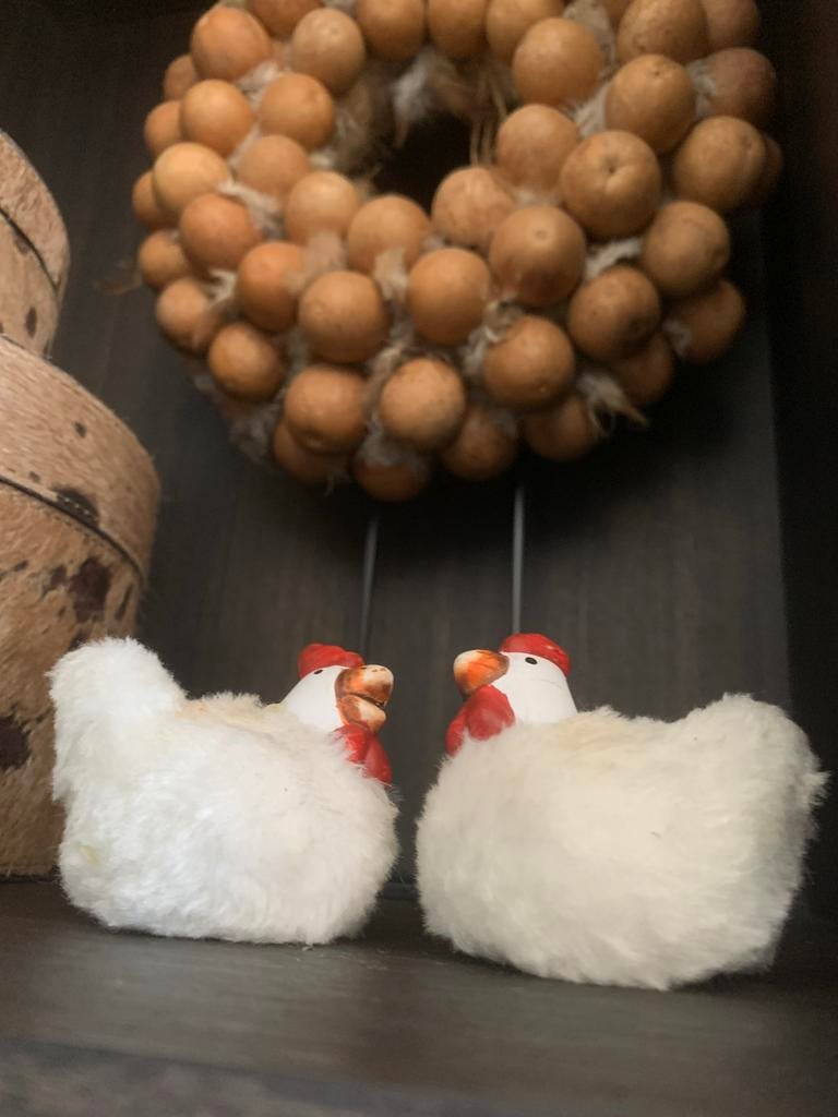 Keramiek Kippen - Schattige Paas Decoratie, Diversen, Ophalen of Verzenden, Zo goed als nieuw