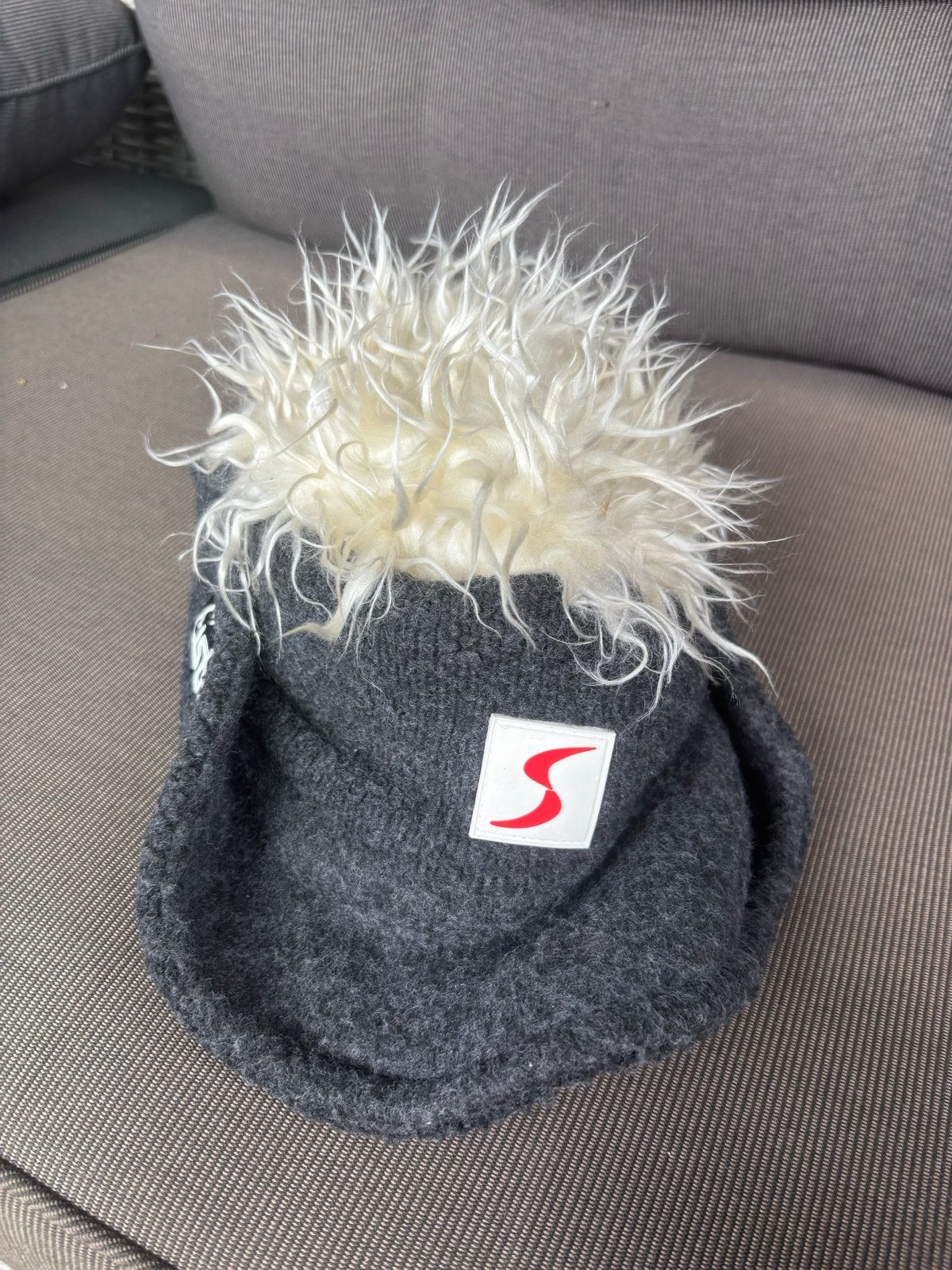 Grappige Eisbär skihoed met blonde lokken voor volwassenen, Ophalen, Gedragen, Maat 46/48 (XL) of groter, Overige typen