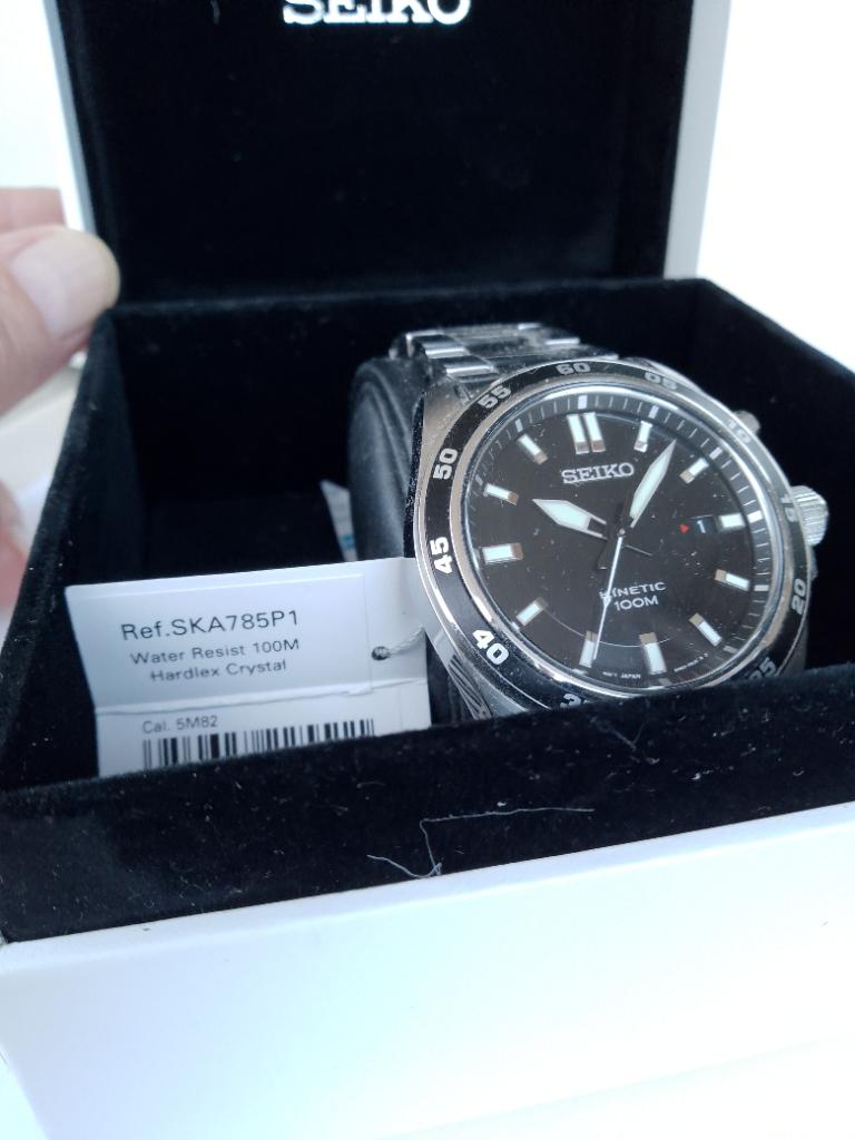 Seiko kinetic, Staal, Polshorloge, Nieuw, Ophalen of Verzenden