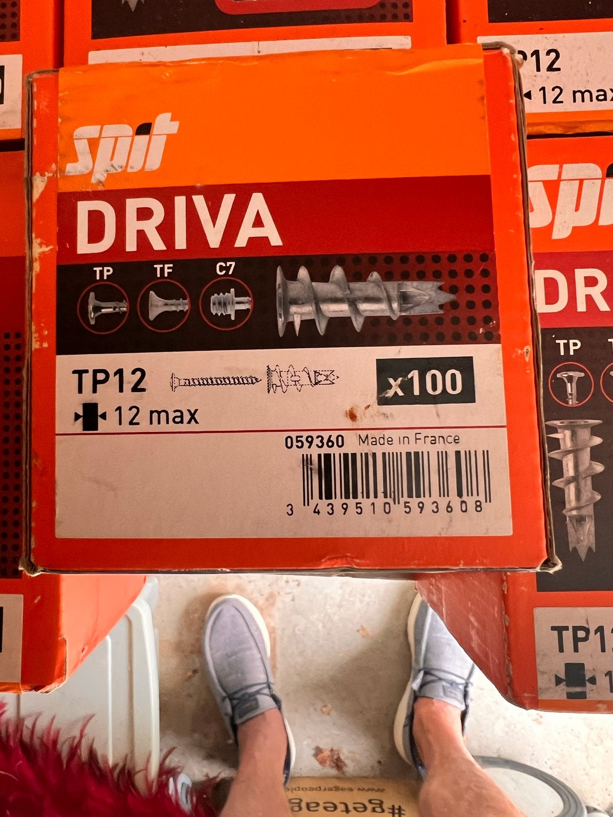 16 dozen Spit Driva hollewandpluggen TP12 x100, Ophalen of Verzenden, Nieuw, Minder dan 50 mm, Pluggen