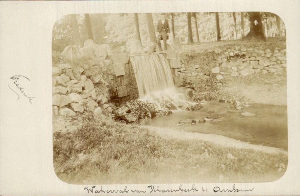 Waterval - Stenen dam en waterval, Ophalen of Verzenden, Voor 1920, Ongelopen, Noord-Holland