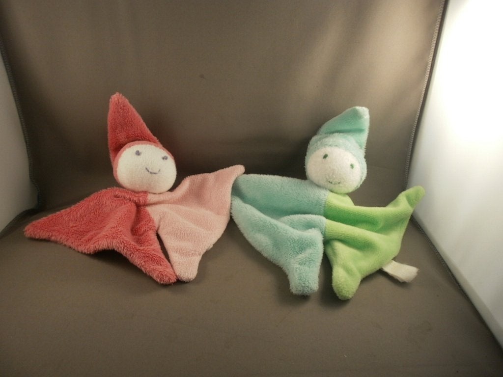 difrax popjes/pop/nar/spook/joker velours roze of groen 27cm, Overige merken, Overige typen, Nieuw, Ophalen of Verzenden