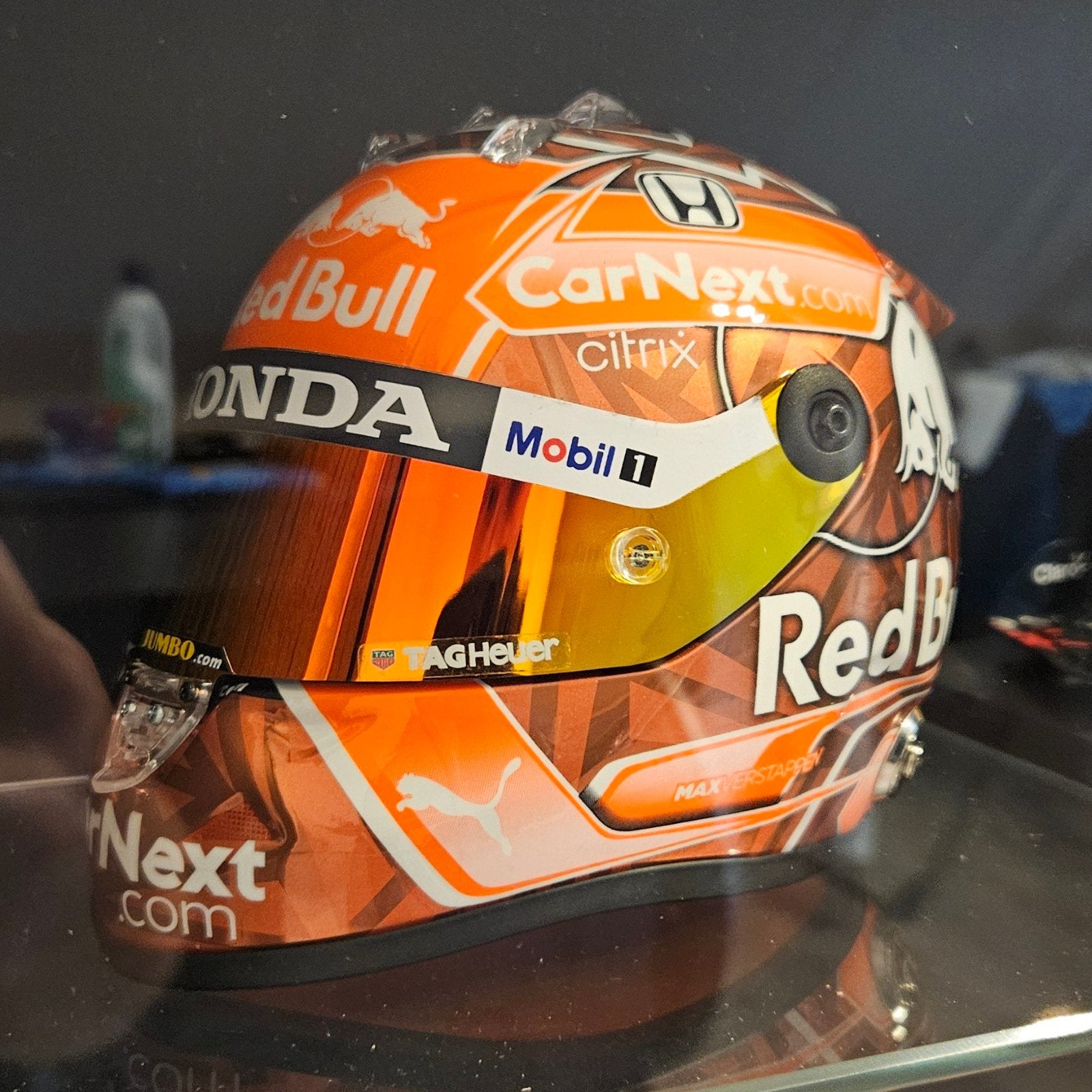 Max Verstappen GP België 2021 helm, Ophalen of Verzenden, Zo goed als nieuw, Formule 1