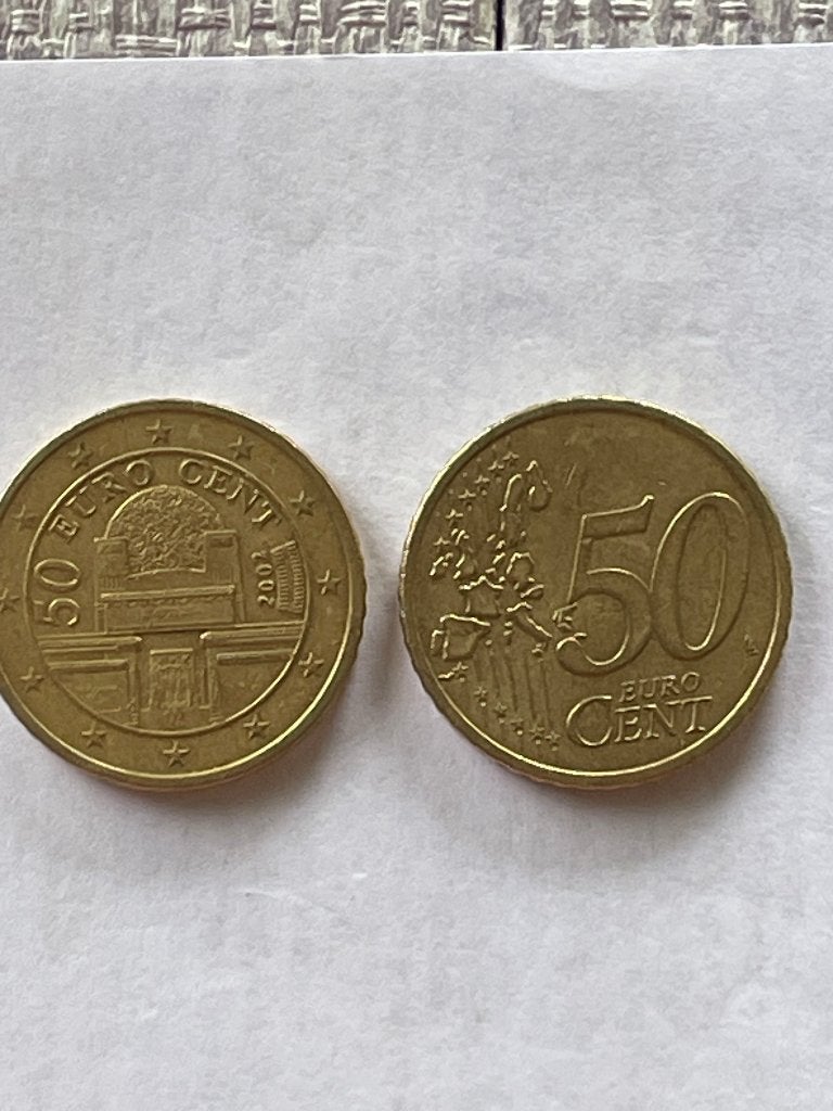 Oostenrijk munt van 50 cent van  2002, Postzegels en Munten, Munten | Europa | Euromunten, Ophalen of Verzenden, Oostenrijk, 50 cent