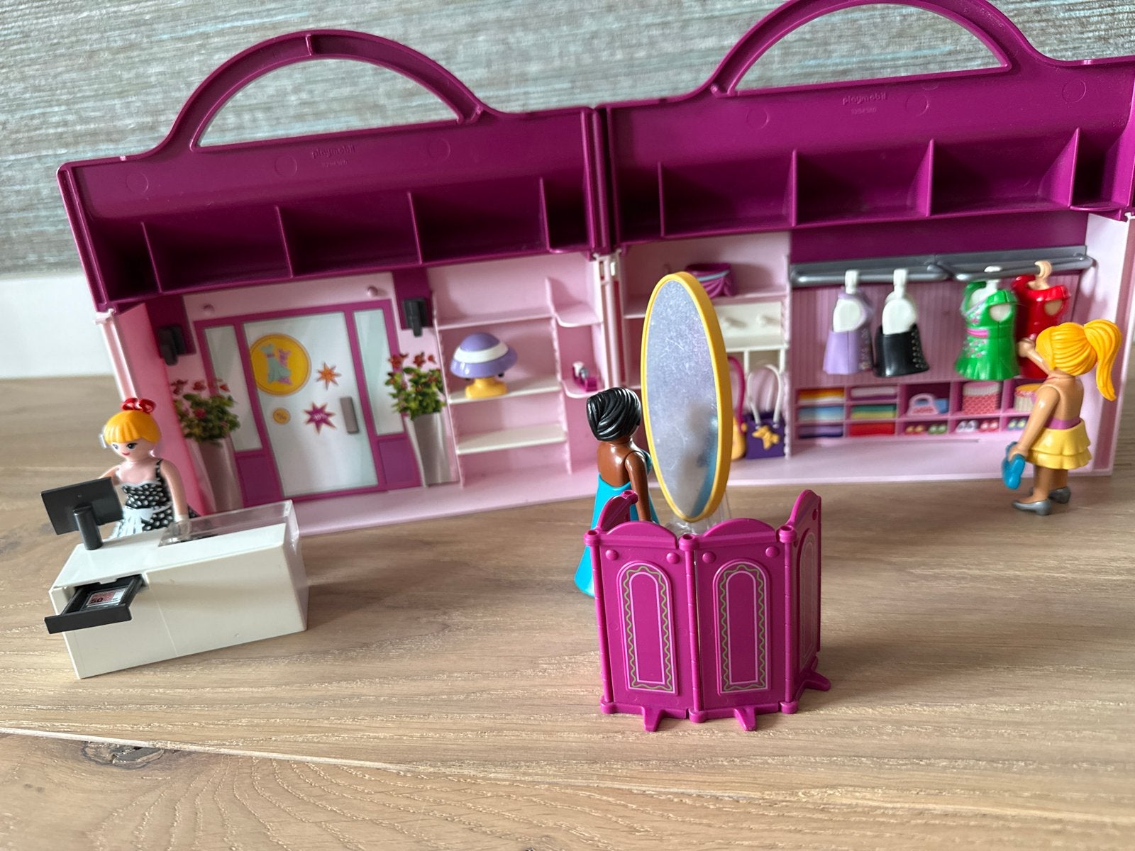 Playmobil modeboetiek met kassa en accessoires, Ophalen of Verzenden, Zo goed als nieuw, Overige typen