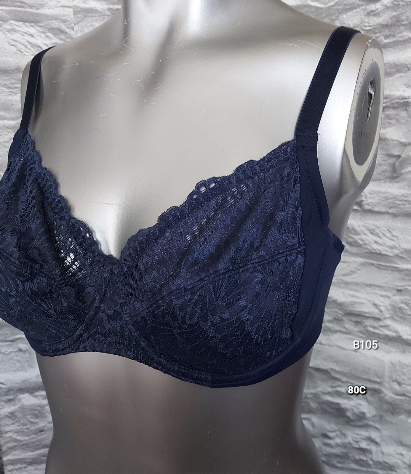 Mey "Luna" BH - Donkerblauw kant, maat 80C, Kleding | Dames, Mey "Luna", Ophalen of Verzenden, Blauw, BH