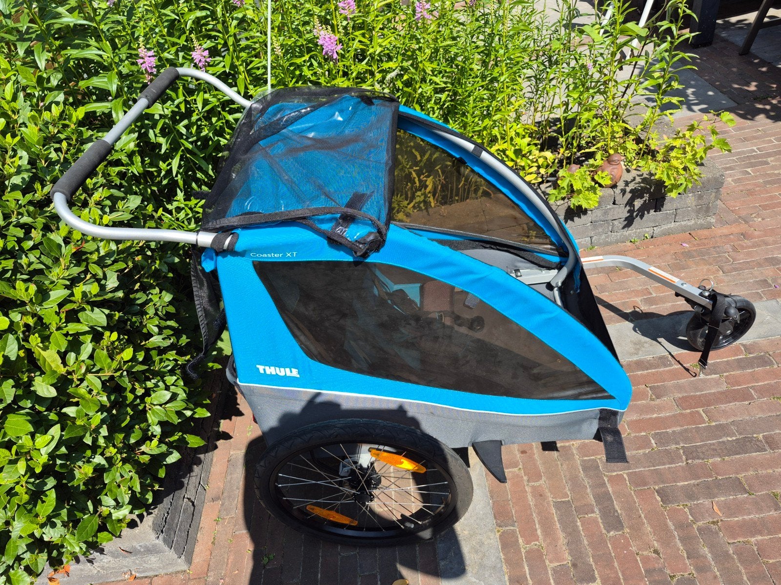 Fietskar Thule Coaster XT met baby supporter, Ophalen, Opvouwbaar, 20 tot 40 kg, Zo goed als nieuw