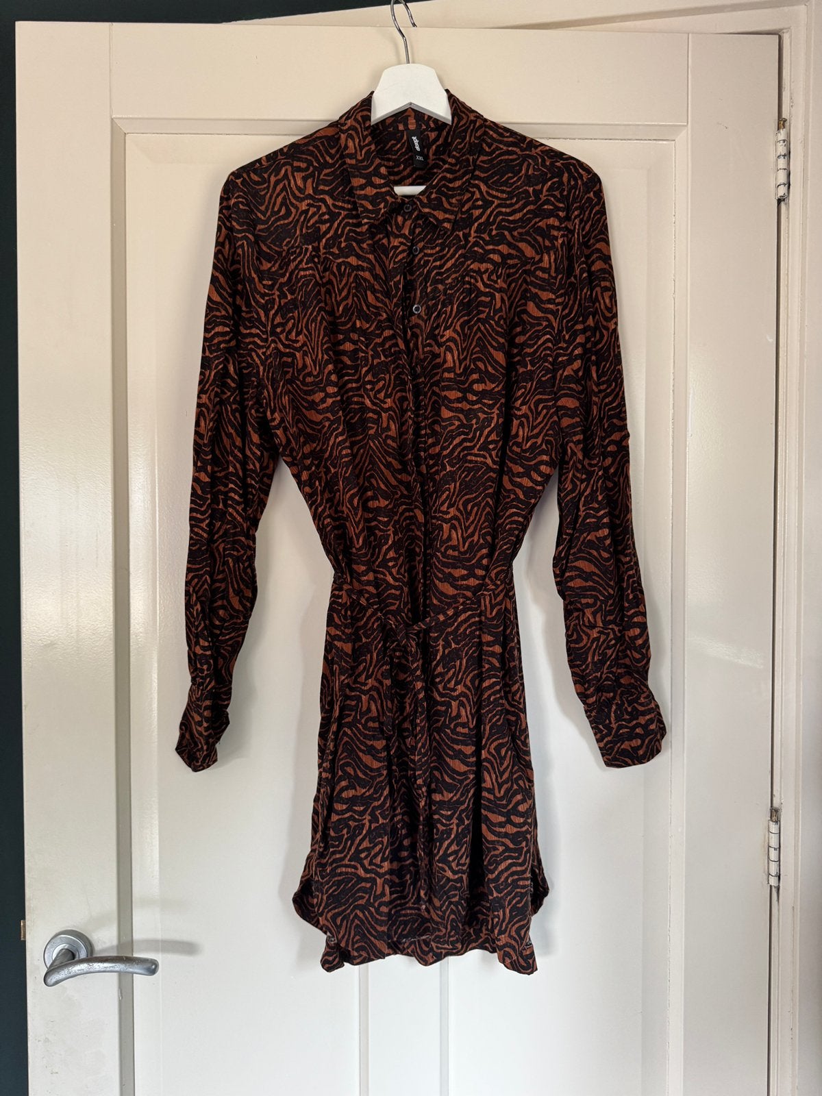 Blousejurk bruin/zwart maat xxl shoeby, Ophalen of Verzenden, Gedragen, Maat 46/48 (XL) of groter, Onder de knie