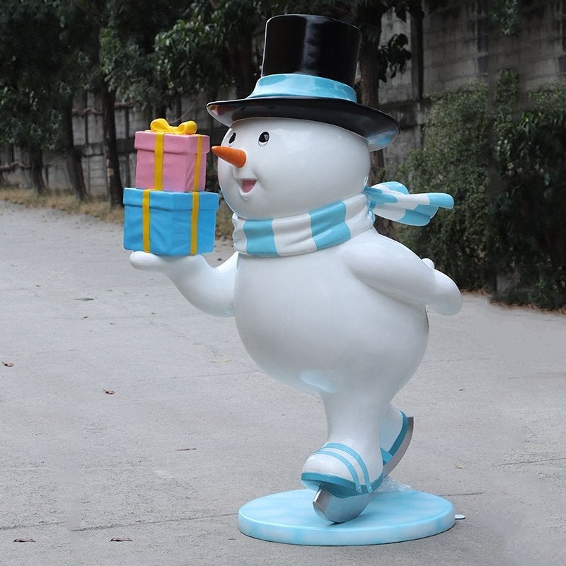 Skating Snowman Family – Sneeuwpop 80 x 80 x 164 cm, Ophalen, HorecaBeelden, Nieuw, HorecaBeelden