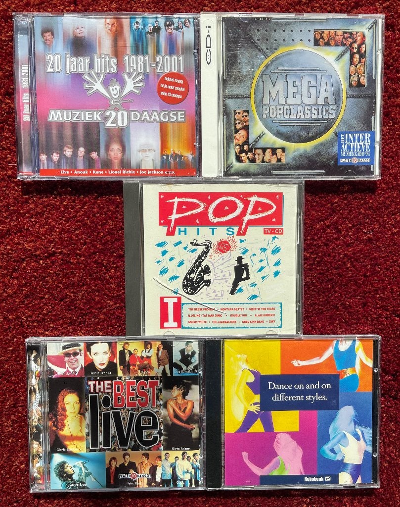 5 muziek CD’s, Verzenden, Zo goed als nieuw, Pop