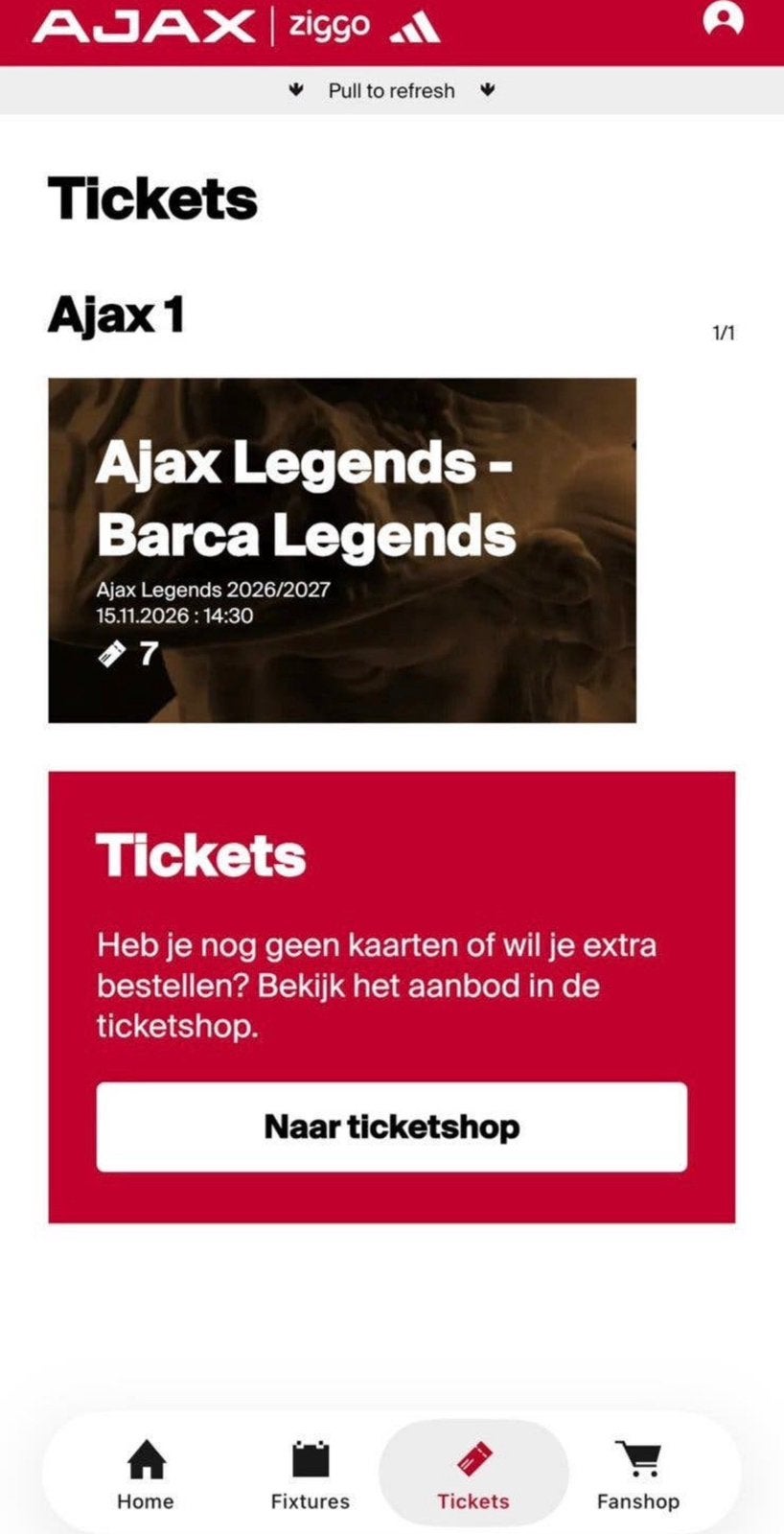 2, 3 of 4 tickets vak 028 rij 3 Ajax Legends - Barca, Losse kaart, Drie personen of meer, November
