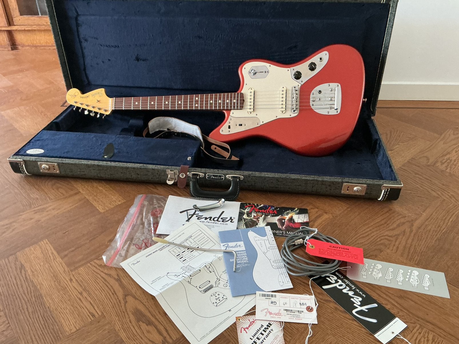 Fender Jaguar Johnny Marr Signature, Muziek en Instrumenten, Ophalen, Zo goed als nieuw, Solid body, Fender