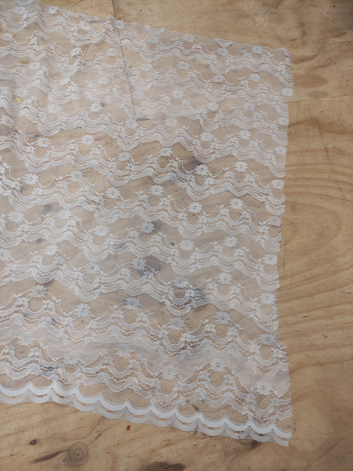 Witte Kanten Stof op Rol - Perfect voor Decoratie, Wit, Ophalen of Verzenden, 30 tot 120 cm, Kant