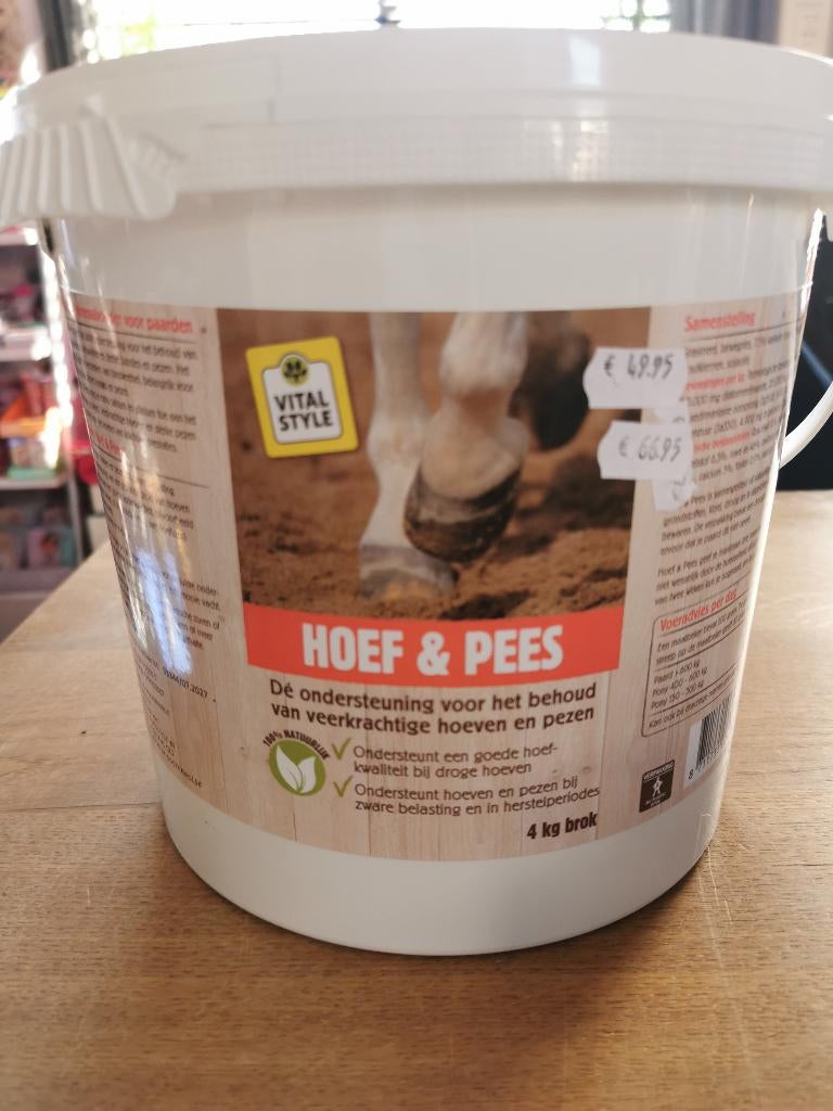 Vital style hoef & pees 4 kg brok, Dieren en Toebehoren, Dierenvoeding, Overige soorten, Ophalen of Verzenden