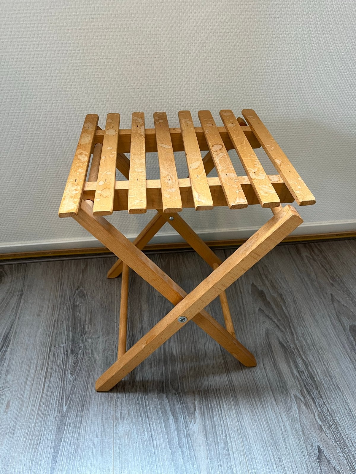 Houten opvouwbaar krukje, Ophalen of Verzenden, Gebruikt, Hout