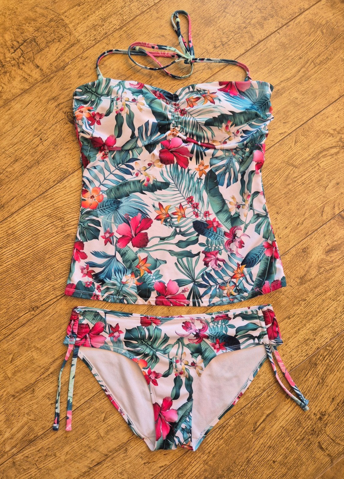 Corrigerende tankini gebloemd maat L HEMA, Overige typen, Zo goed als nieuw, Hema, Meerkleurig