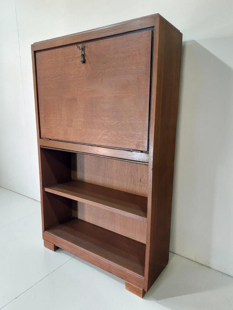 Antiek Boekenkastje secretaire art deco kastje, Antiek en Kunst, Antiek | Meubels | Kasten, Ophalen